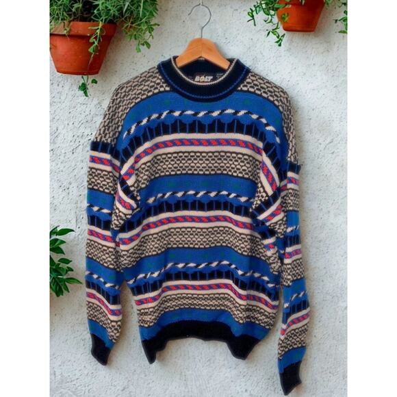 Lightning Bolt Other - Lightning Bolt Vintage Multicolor Crewneck Sweater Biggie Coogi Style Men's XL